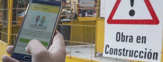 Los vecinos de la Ciudad podrán controlar las obras en veredas desde su teléfono celular